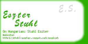 eszter stuhl business card